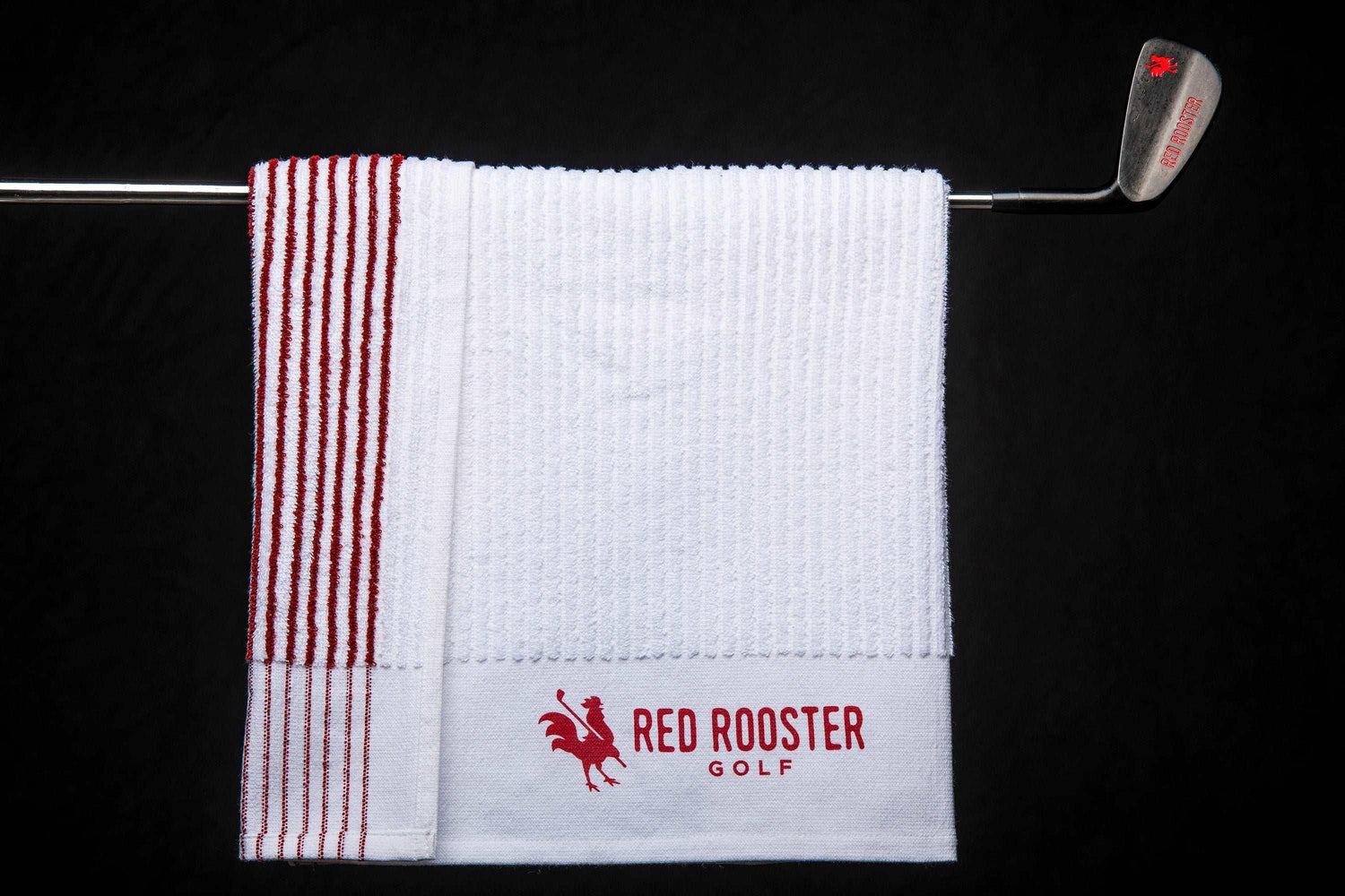 Red Rooster Caddie Towel, microfiber golf towel