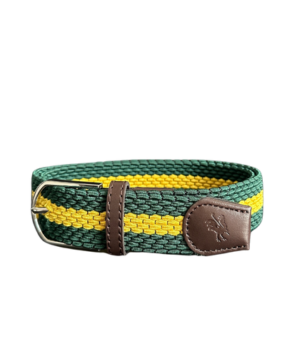 Braided Belt Green Yellow Canada - Red Rooster Golf Inc.