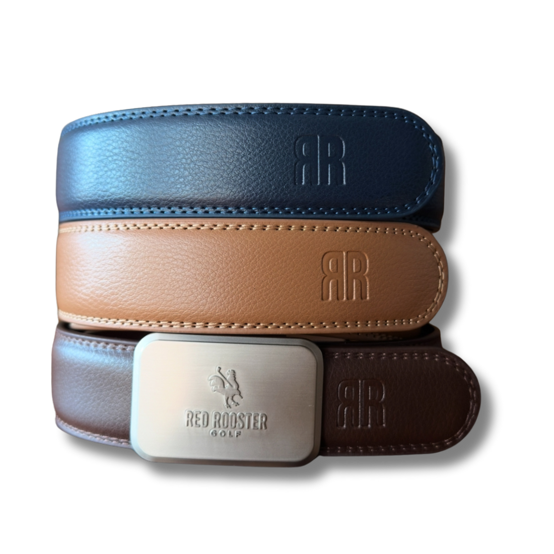 Leather Belt - 3 pack Brown Tan Blue Canada - Red Rooster Golf Inc.