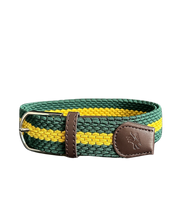 Braided Belt Green Yellow Canada - Red Rooster Golf Inc.