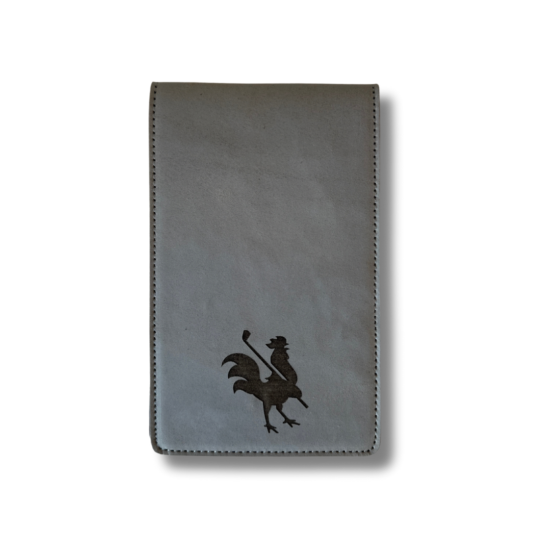 Leather Scorecard Holder Grey Canada - Red Rooster Golf Inc.