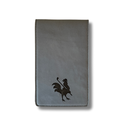 Leather Scorecard Holder Grey Canada - Red Rooster Golf Inc.