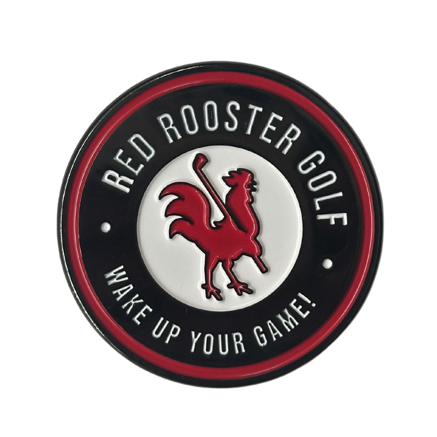 The Clutch - Ball Markers Black (The Crow) Red Rooster Golf Inc.