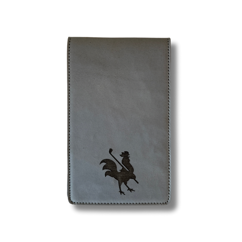 Leather Scorecard Holder Grey Canada - Red Rooster Golf Inc.