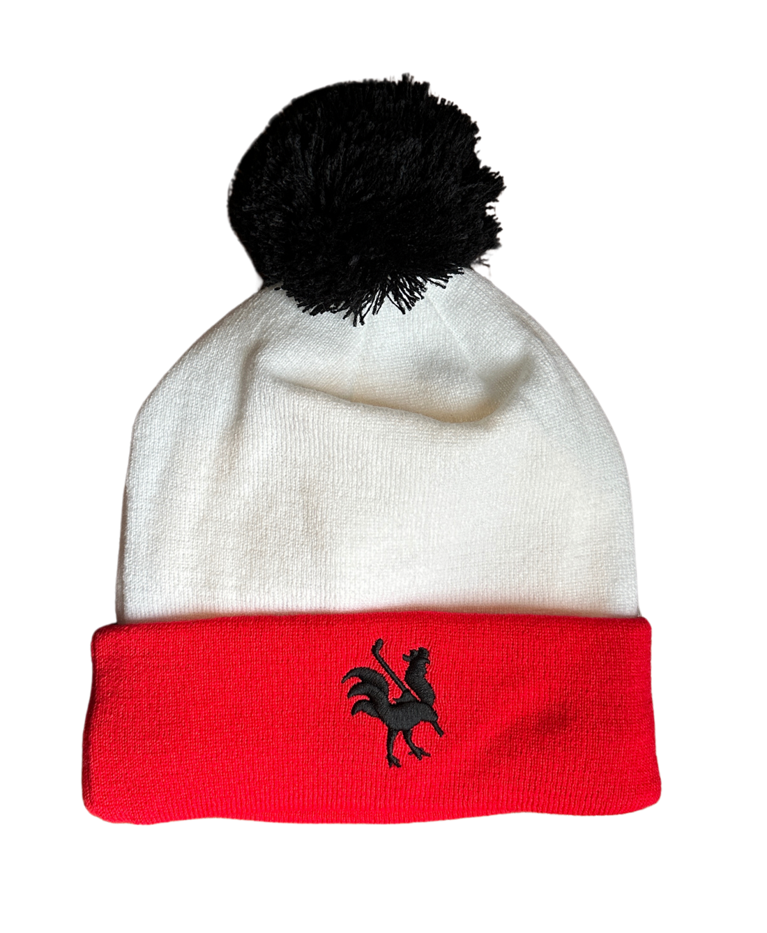 Winter Toque White Red Canada - Red Rooster Golf Inc.